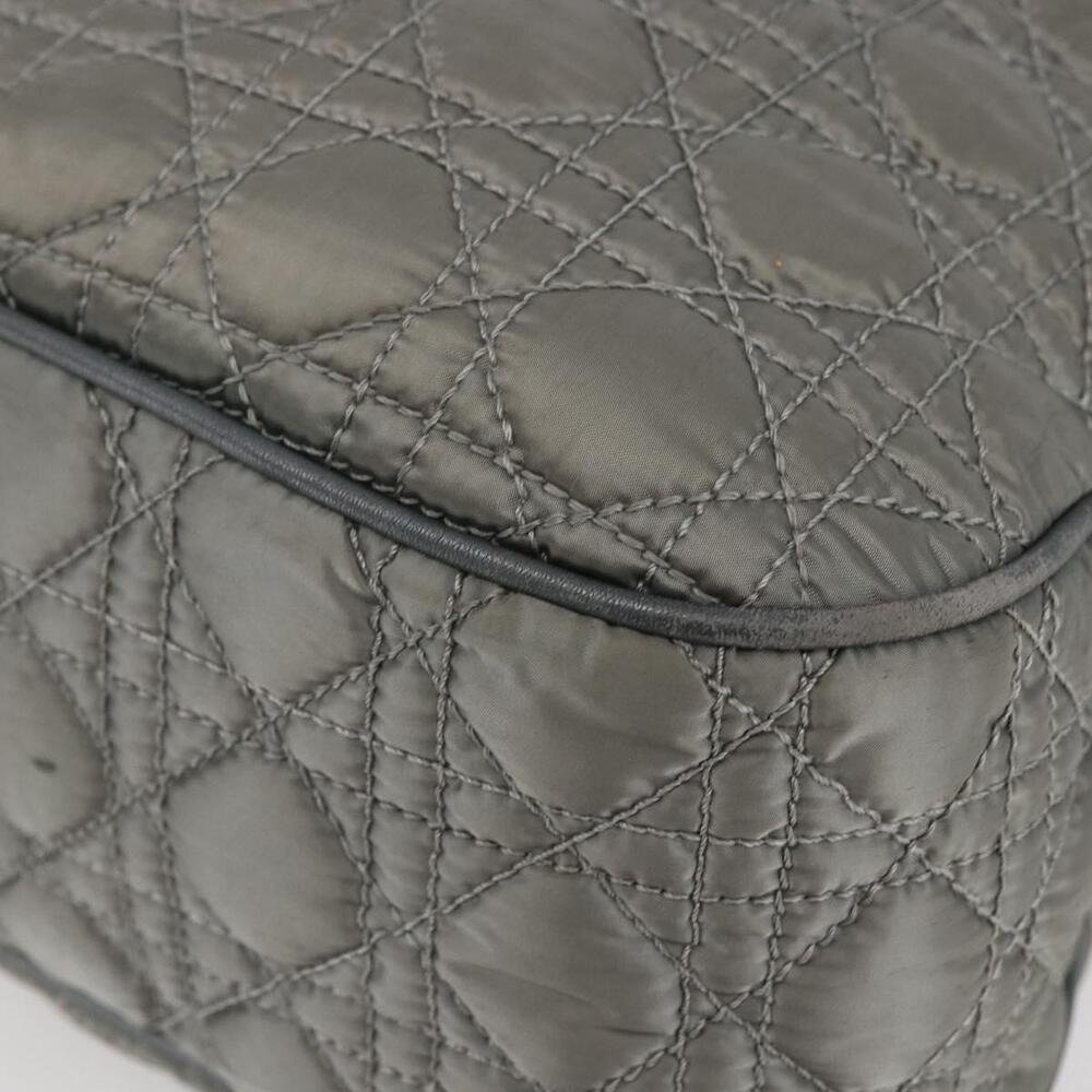Christian Dior Canage Hand Bag Nylon Gray Silver Auth 147959 - Picture 8 of 16